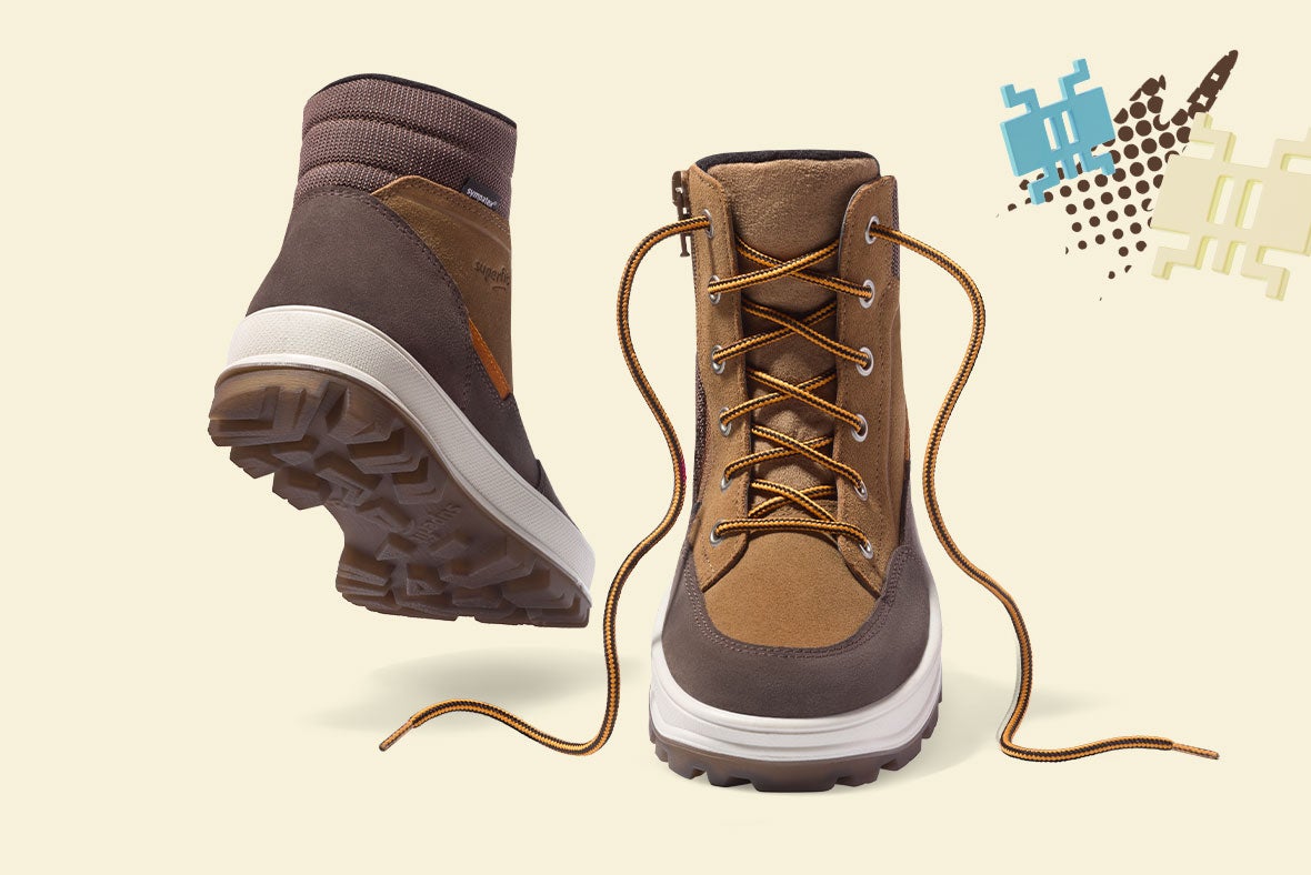 superfit Boys TEDD Boot with Zip/Lacing - Colour: Brown - Material: Suede