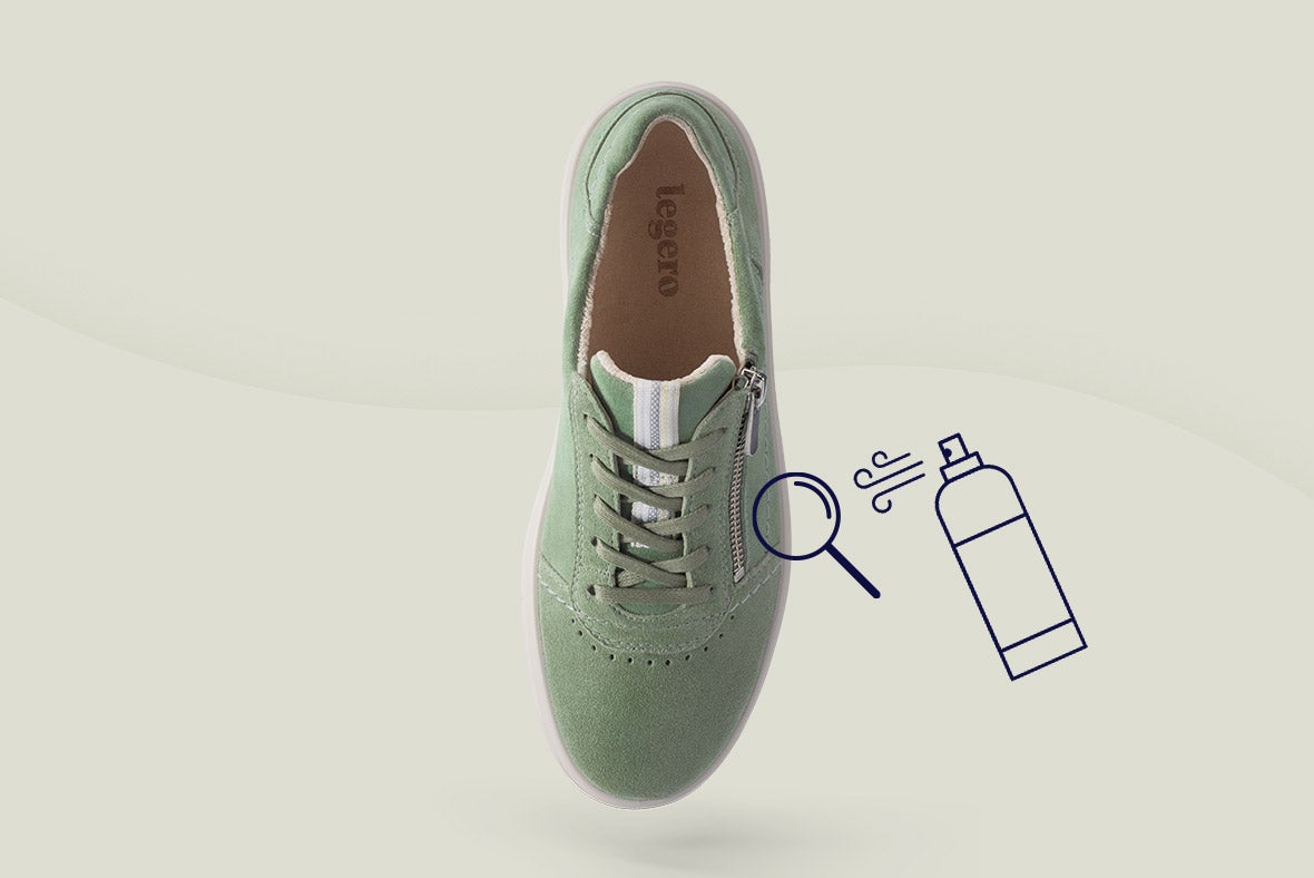 Schuhe imprägnieren - Schritt 2: Imprägniermittel testen Schuhe imprägnieren - Schritt 2: Imprägniermittel testen