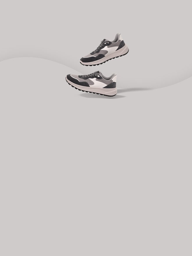 legero Herren ANZIO Sneaker low mit Elastikschnürung - Farbe: Grau - Material: Veloursleder