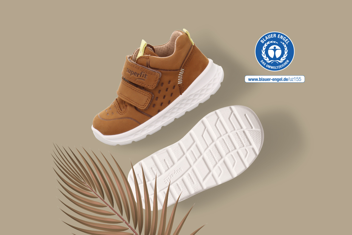 superfit Girls, Boys BREEZE Sneakers high with velcro fastener - Material: Nubukleder - Color: Brown