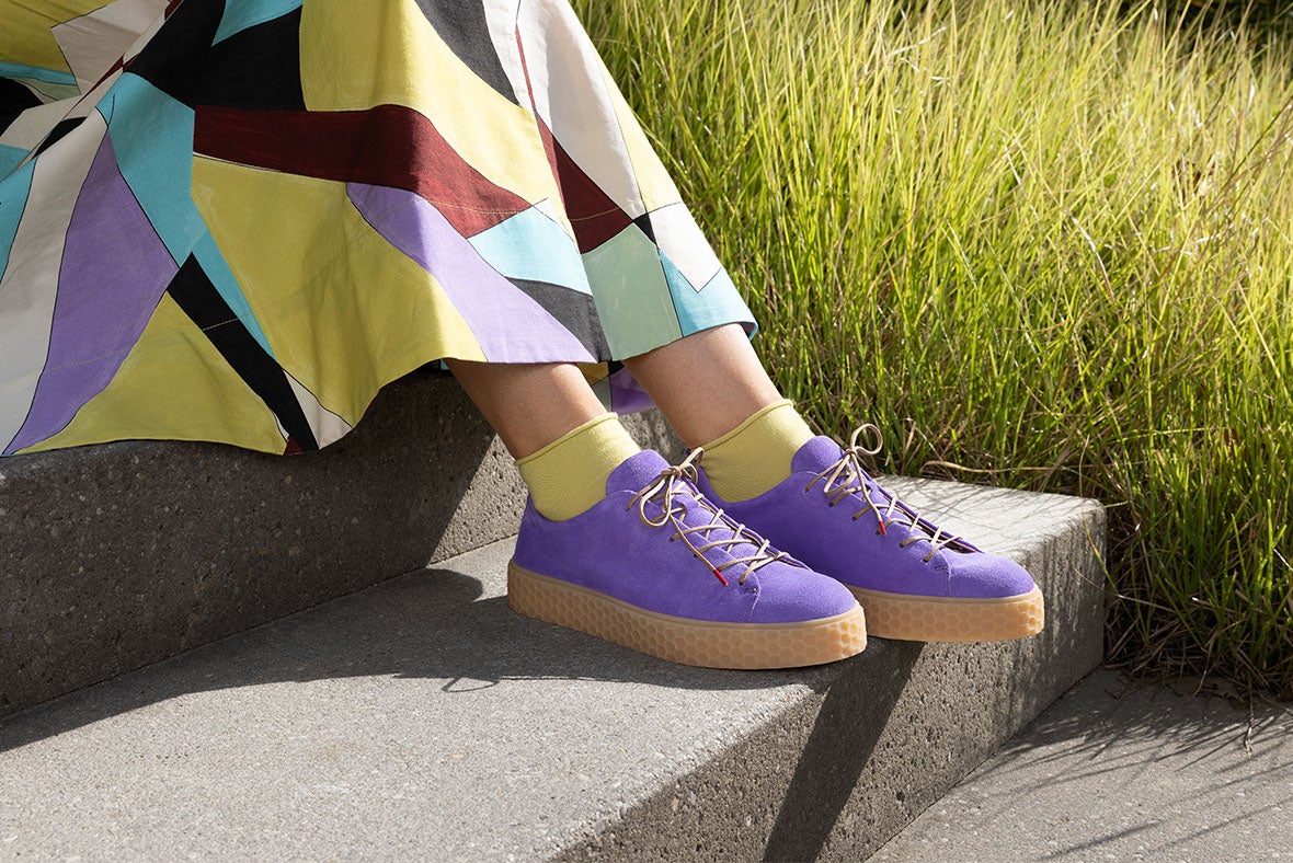 Think! Damen HONEY Sneaker low mit Schnürung - Farbe: Blau Think! Damen HONEY Sneaker low mit Schnürung - Farbe: Blau - Material: Veloursleder