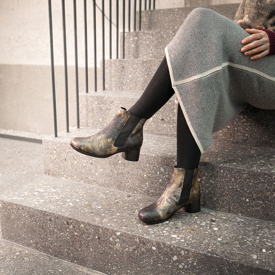 Think! Damen NANI Stiefelette mit Einschlupf - Material: Effektleder - Farbe: Sonstige