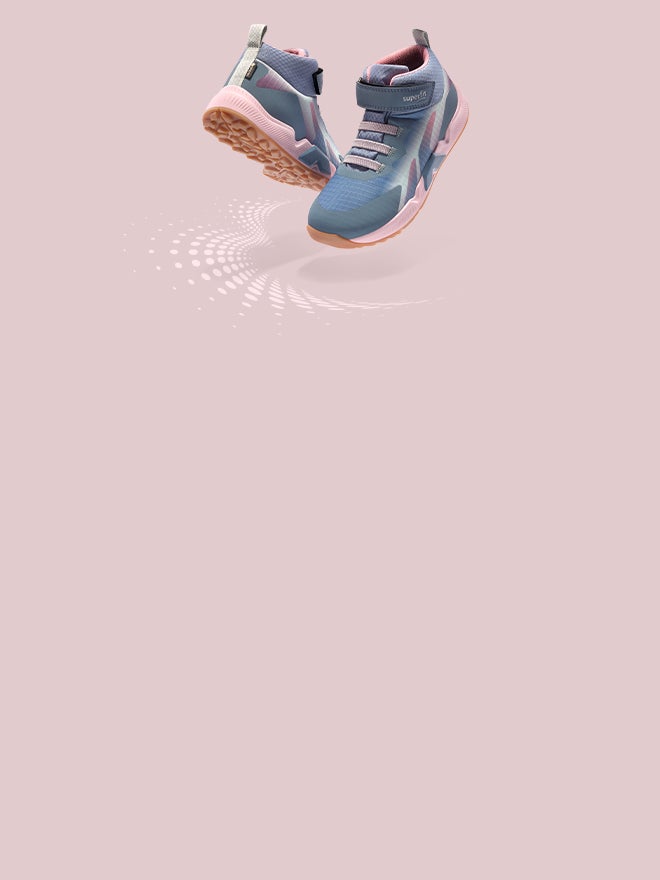 superfit Mädchen AGOS Sneaker high mit Klett/Elastikschnürung - Farbe: Blau - Material: Textil