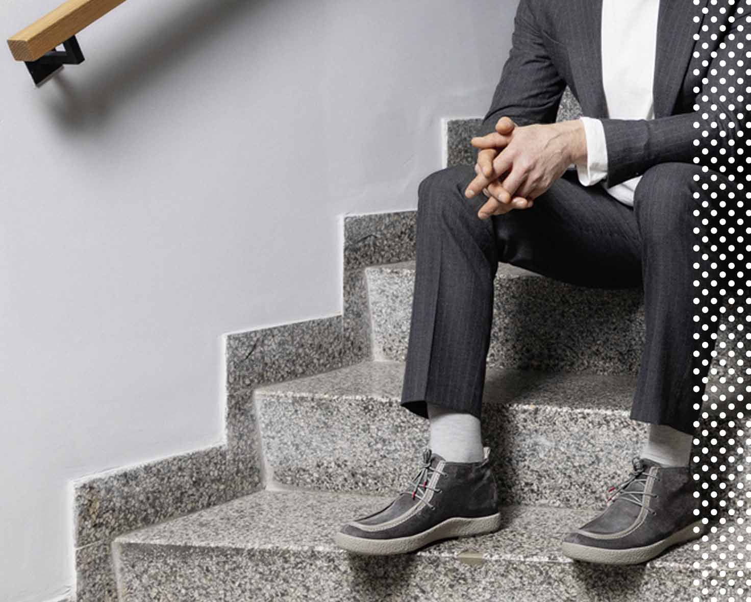 Think! Herren GEOAG Ankle Boots mit Schnürung - Farbe: Braun - Material: Lederkombination