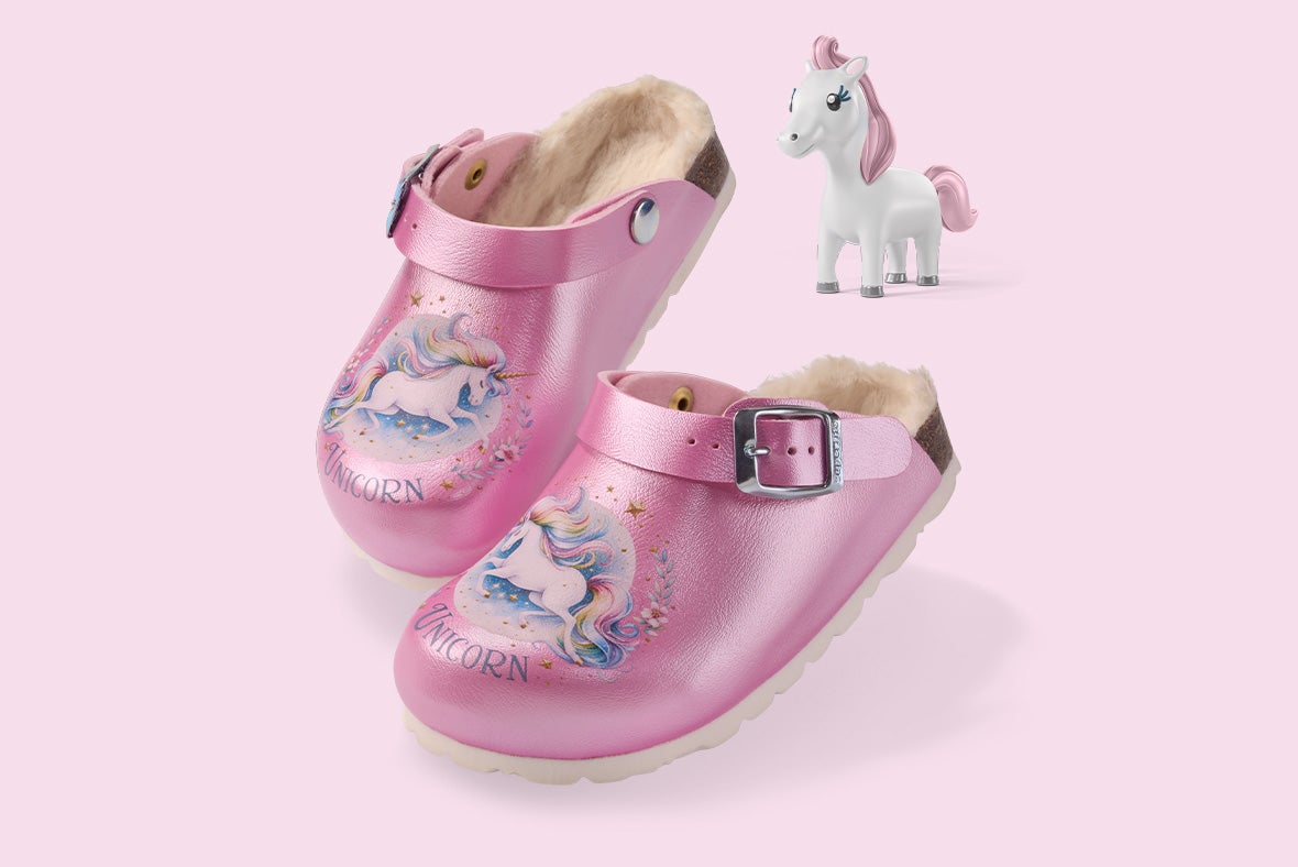 superfit Mädchen FUSSBETTPANTOFFEL Clog mit Einschlupf - Material: Synthetik - Farbe: Rosa