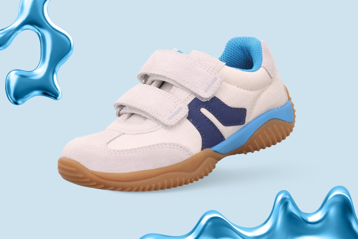 superfit Boys STORM Sneakers low with Velcro Fastener - Colour: White - Material: Suede