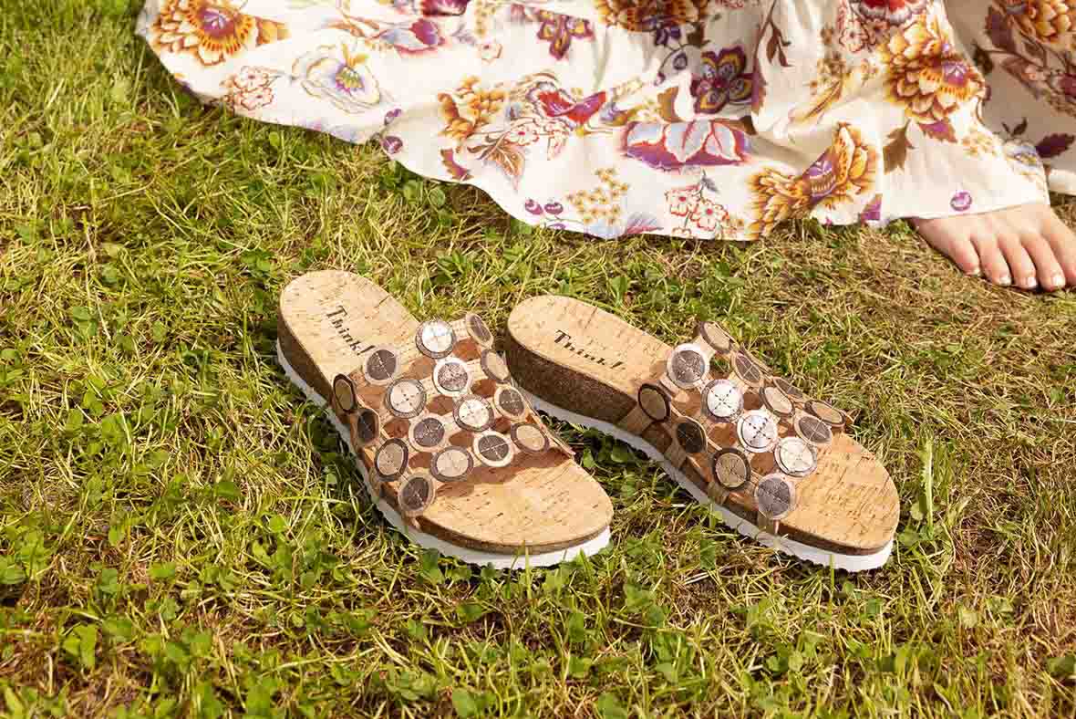 Think! Woman JULIA DAMEN Mules with No closure / open - Material: Leather combination - Colour: Linen/Combi