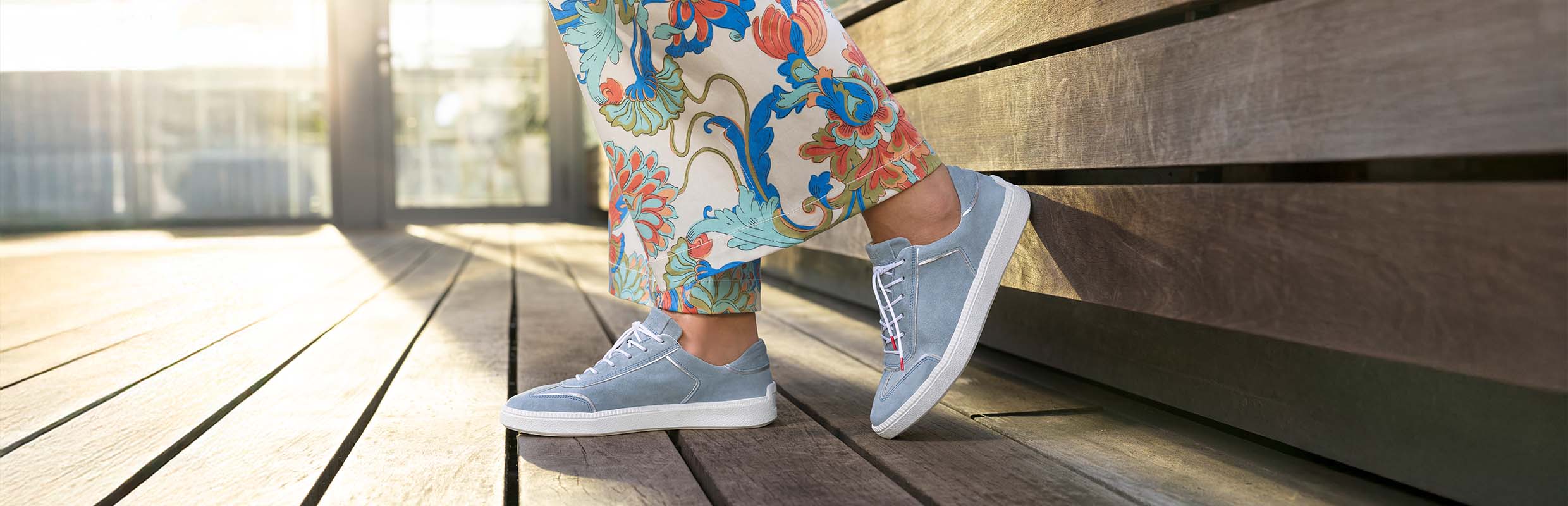 Think! Woman TURNA DAMEN Sneakers low with Lacing - Colour: Blue - Material: Leather combination