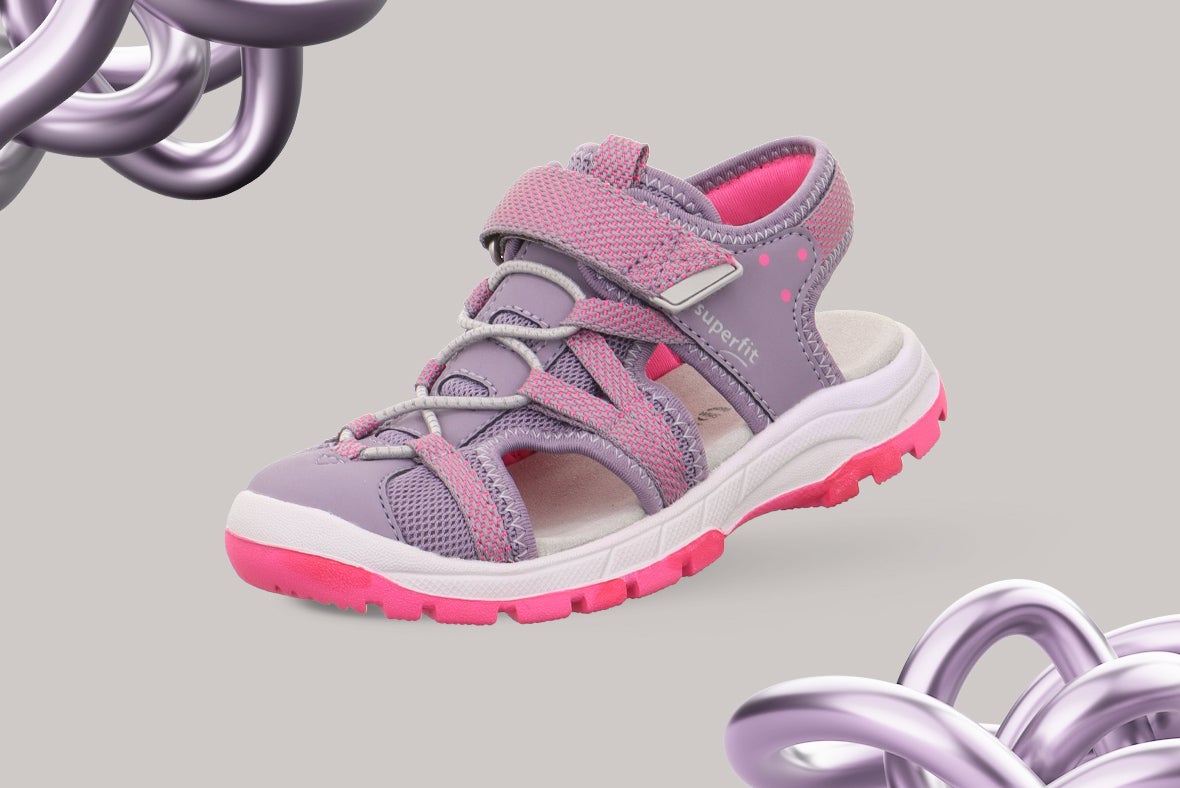 superfit Mädchen TORNADO LIGHT Sandale mit Klettverschluss - Material: Synthetik - Farbe: Lila/Pink