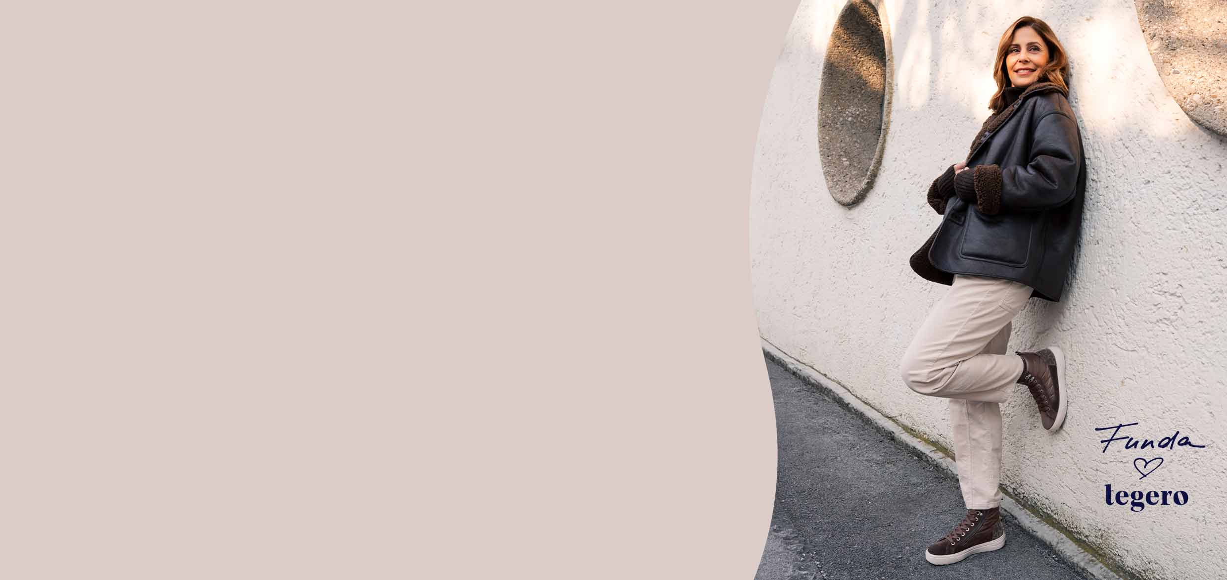 legero Damen MILENA Sneaker high mit Reißverschluss/Schnürung - Farbe: Braun - Material: Veloursleder