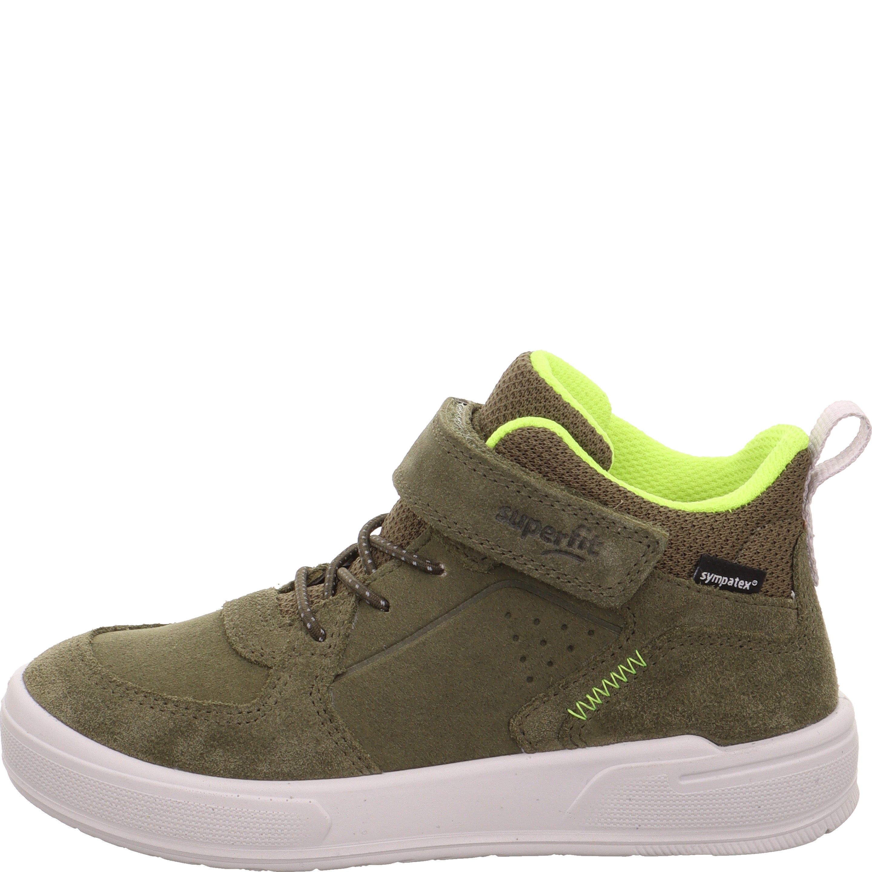 Superfit MAVERICK Boys Sneakers high - Material: Leder/Sonstiges Material/Texti in Green