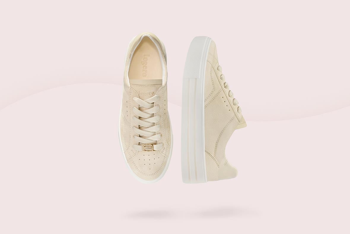 legero Damen LIMA 2.0 Sneaker low mit Schnürung - Farbe: Gelb - Material: Veloursleder