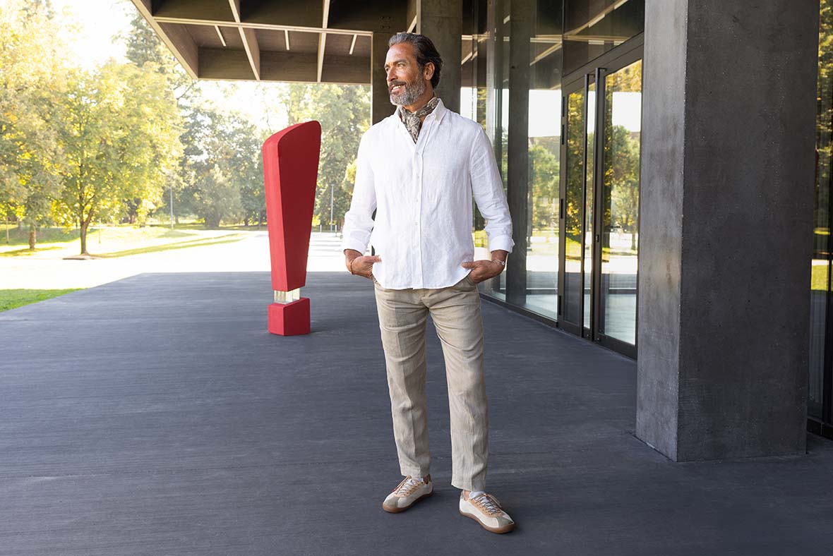 Think! Men HAPPAT Sneakers low with Lacing - Colour: Beige - Material: Suede