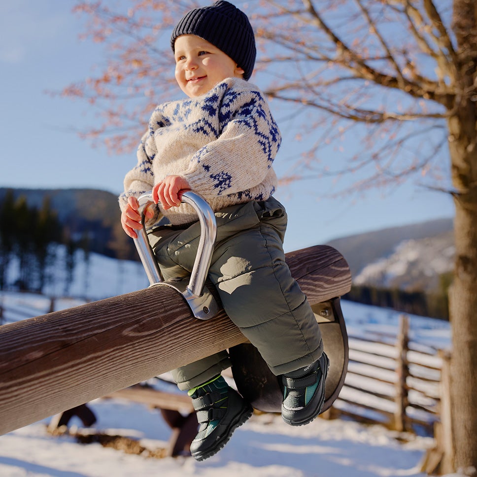 superfit Jungen HUSKY+ Boots mit Klettverschluss - Material: Synthetik - Farbe: Grün