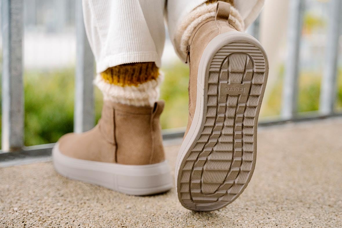 legero Damen WONDER Stiefelette mit Reißverschluss - Material: Veloursleder - Farbe: Beige
