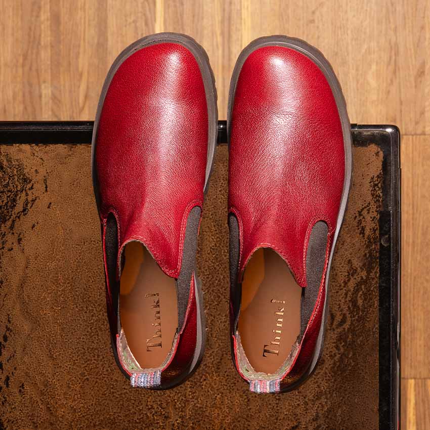 Think! Woman TRENTO Chelsea boot with Slip-in - Colour: Red - Material: Nappa leather