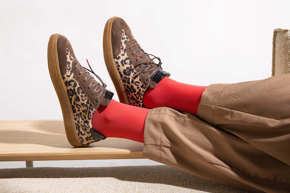Think! Woman TURNA Sneakers low with Lacing - Colour: Brown - Material: Leather combination