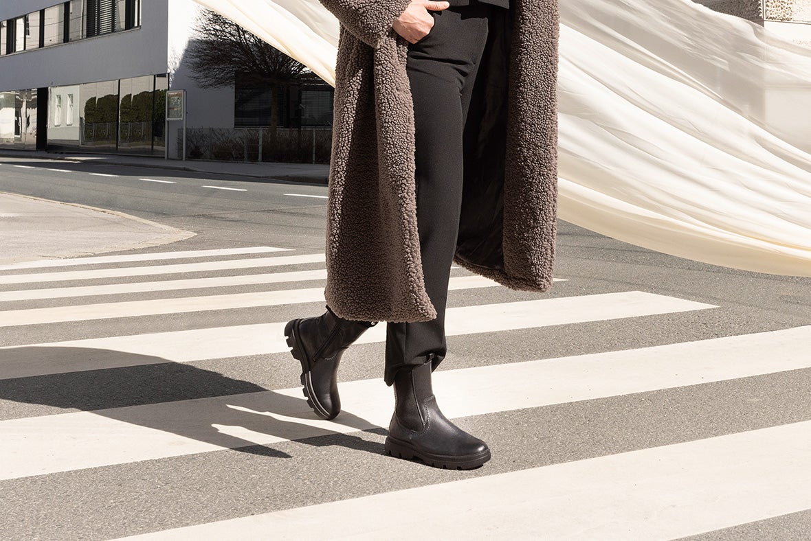  legero ANGELINA women Chelsea boots with zip - Material: nappa leather - Color: black