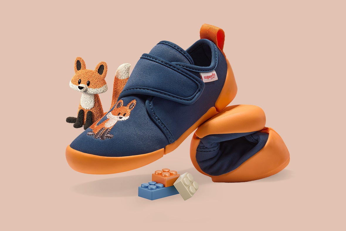 superfit Boys VENTI Slipper  with Velcro Fastener - Material: Textile - Colour: Blue