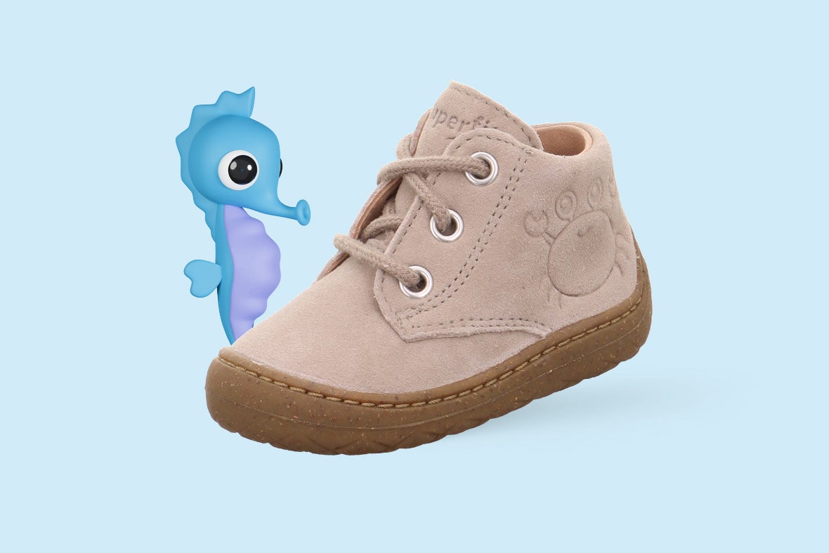 superfit Boys SATURNUS Sneakers high with Lacing - Colour: Beige - Material: Suede