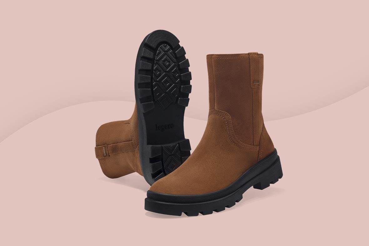 legero Woman LUSIA Ankle boot with Zip - Colour: Brown - Material: Suede