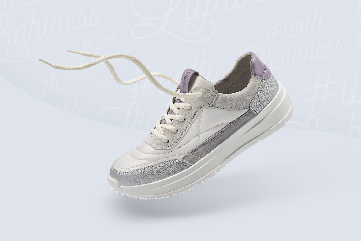 legero SPRINTER Woman Sneakers low with Lacing - Material: Suede - Color: White