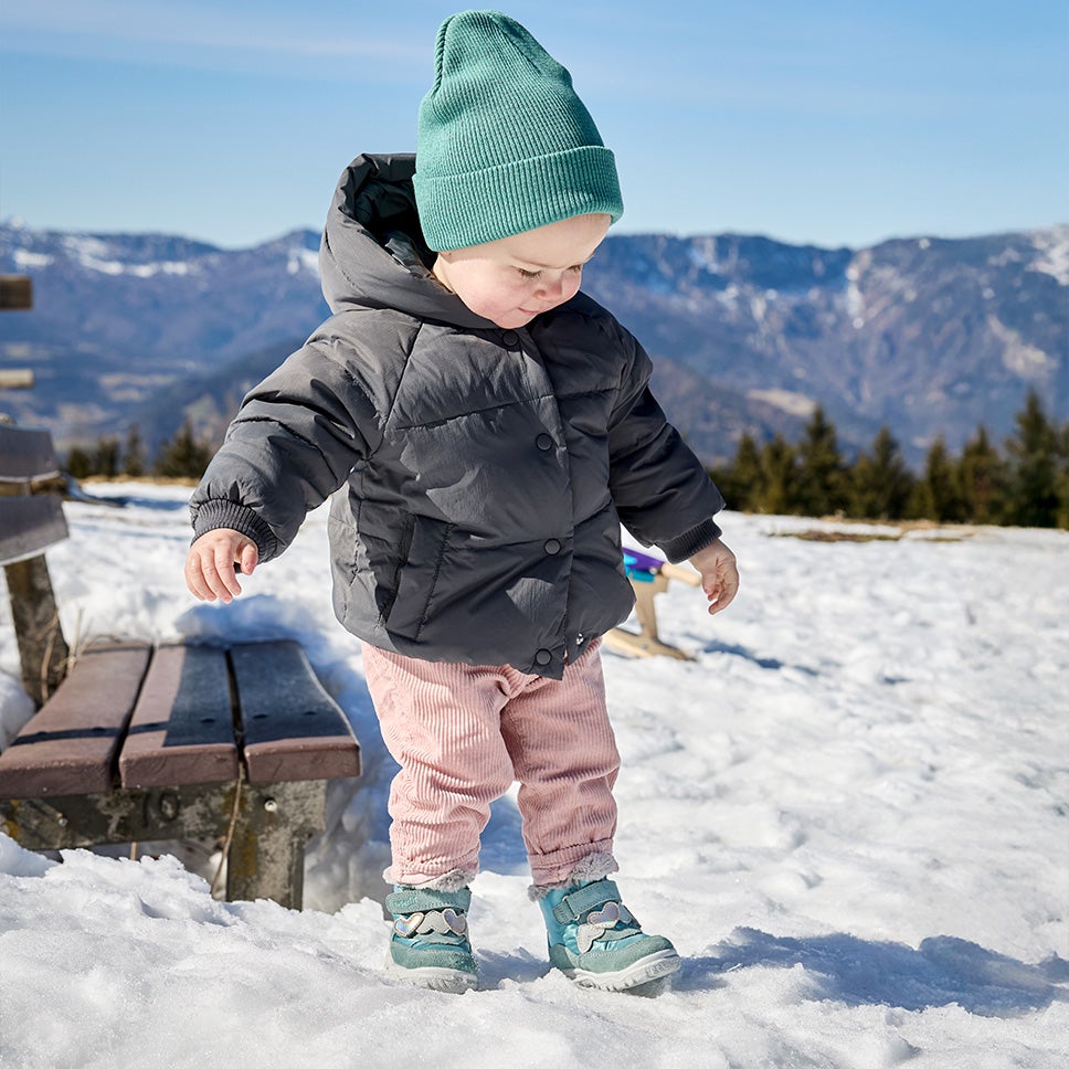 superfit Mädchen HUSKY+ Boots mit Klettverschluss - Material: Veloursleder - Farbe: Grün