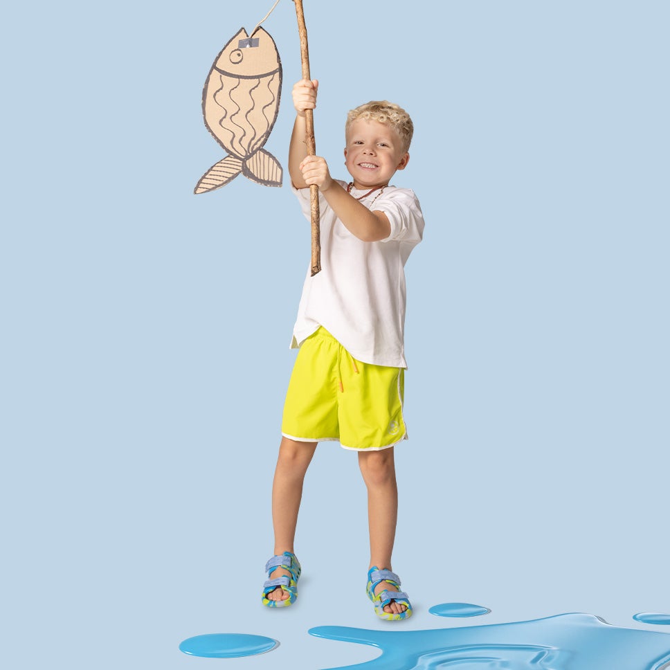 superfit Jungen SPLASH-S Sandale mit Klettverschluss - Farbe: Blau