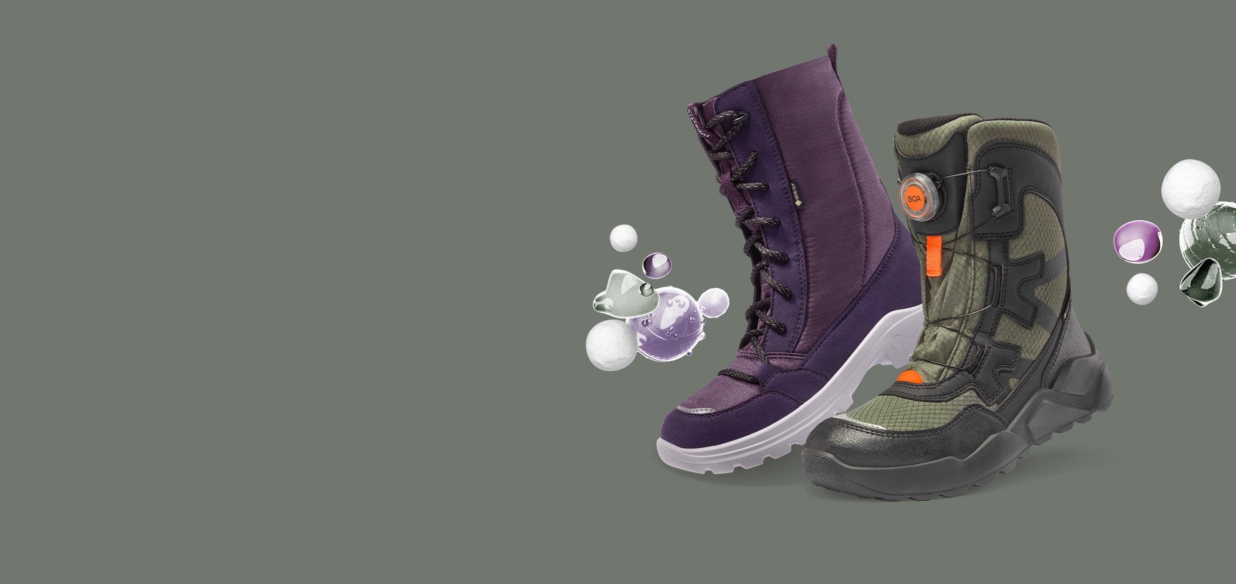 superfit Kinderschuhe, AURORA Stiefel lila, ROCKET Stiefel grün