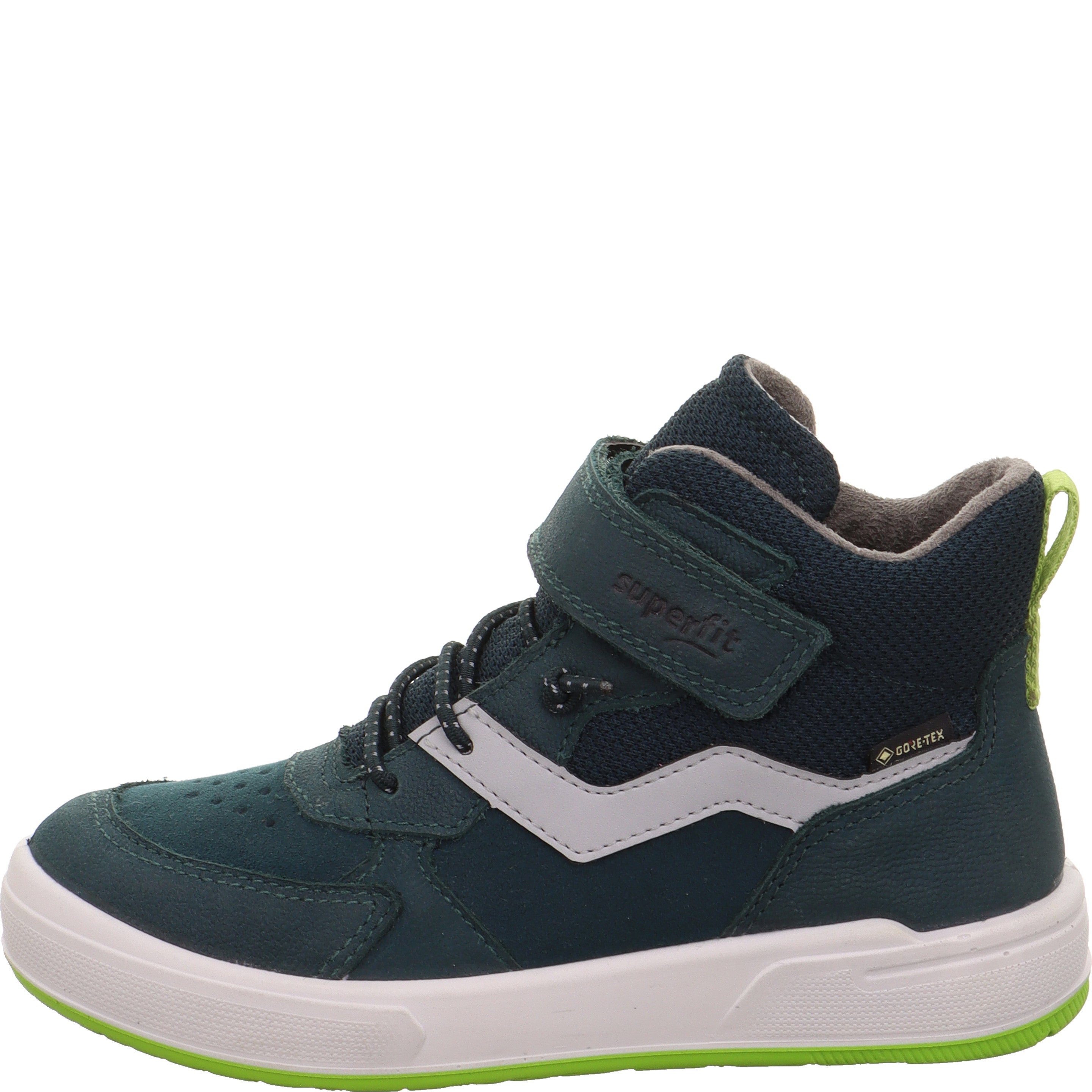 Superfit MAVERICK Jungen Sneaker high - Material: Leder/Sonstiges Material/Textil in Blau