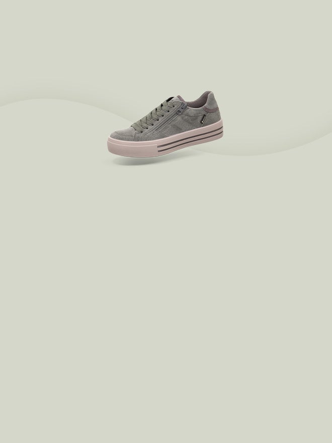 legero Damen LIMA 2.0 Sneaker low mit Reißverschluss/Schnürung - Farbe: Grün - Material: Veloursleder