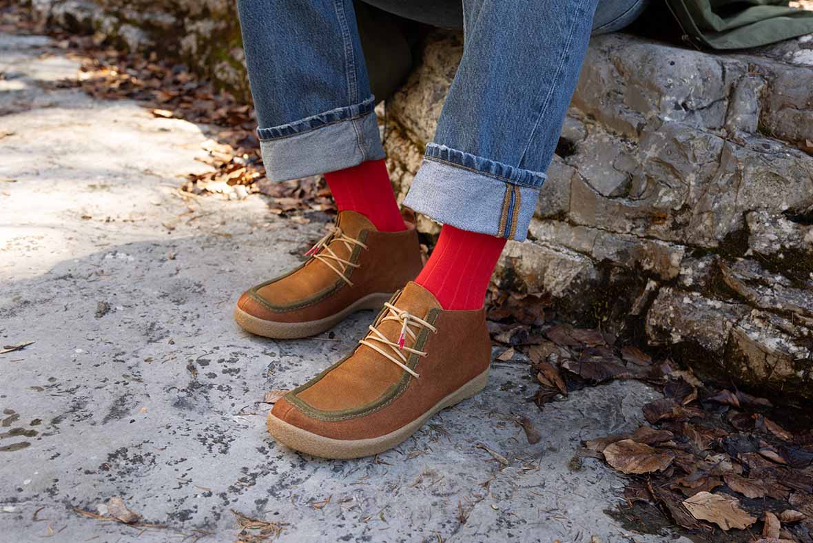 Think! Men GEOAG Ankle boot  with Lacing - Material: Suede - Colour: Brown