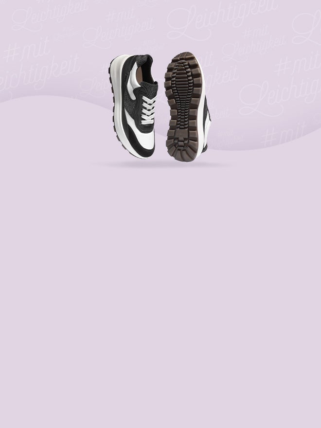 legero Damen T4 RUN Sneaker low mit Schnürung - Material: Nappaleder - Farbe: Schwarz