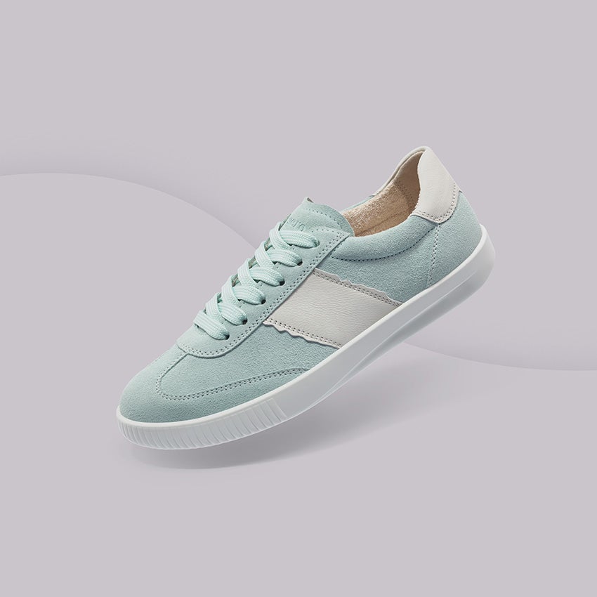 legero Damen SILENCE Sneaker low mit Schnürung - Material: Veloursleder - Farbe: Alga