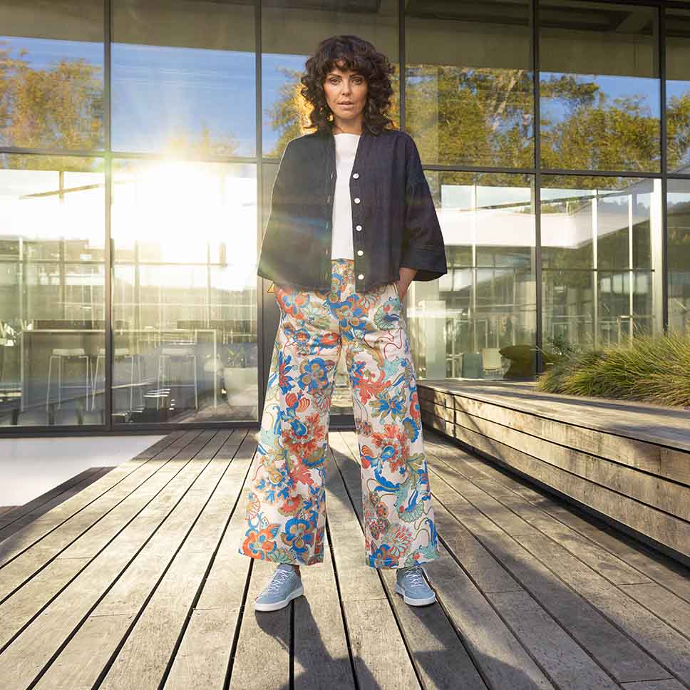 Think! Damen TURNA DAMEN Sneaker low mit Schnürung - Farbe: Blau - Material: Lederkombination