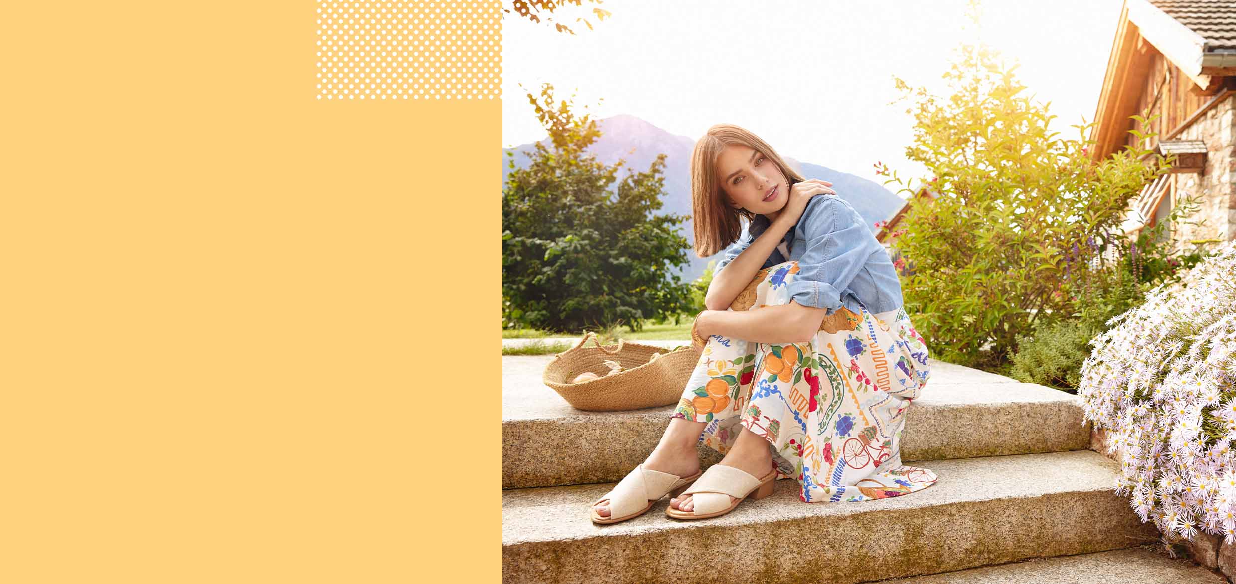 Think! Damen VIVI Pantolette mit Kein Verschluss / offen - Material: Textil - Farbe: Linen