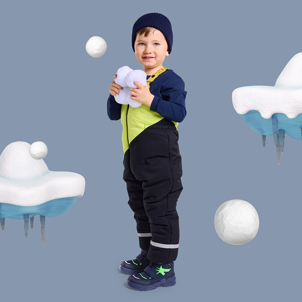 superfit Mädchen, Jungen SNOW MAX Boots mit Klettverschluss - Material: Synthetik - Farbe: Blau/Grün