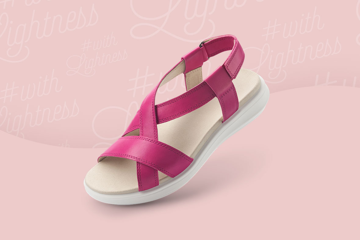 legero ELLA Woman Sandal with Velcro Fastener - Material: Nappa Leather - Color: Red