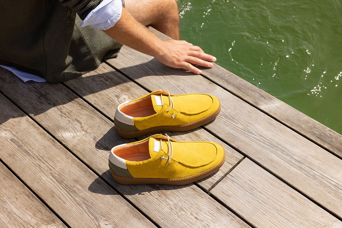 Think! Men TURNA HE. Sneakers low with Lacing - Colour: Yellow Think! Men TURNA HE. Sneakers low with Lacing - Material: Leather combination - Colour: Sunflower/Combi