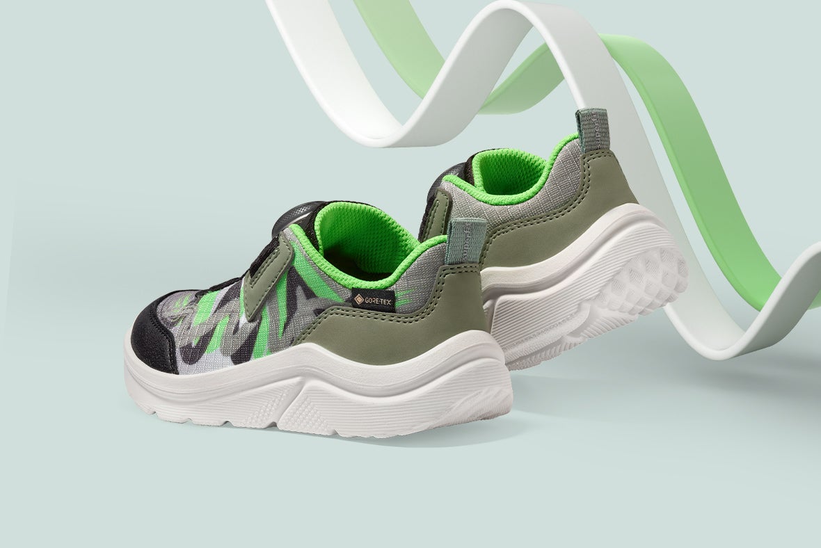 superfit Mädchen, Jungen KICKS Sneaker low mit BOA® Drehverschluss - Material: Synthetik - Farbe: Schwarz/Hellgrün