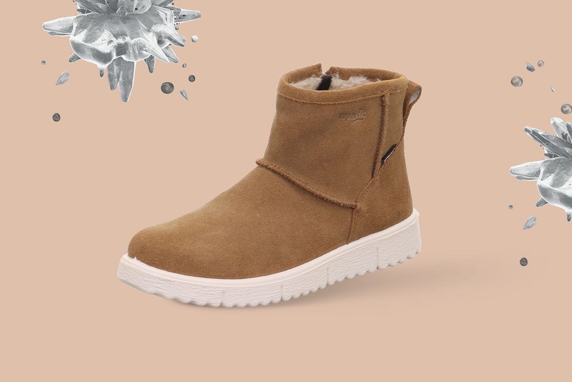 superfit Mädchen LORA Stiefel mit Reißverschluss - Farbe: Braun - Material: Veloursleder