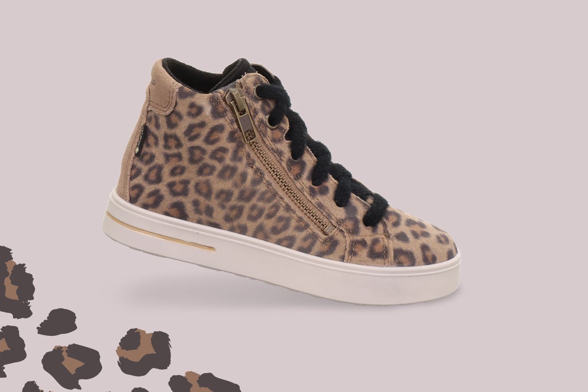 superfit Mädchen STELLA Sneaker high mit Reißverschluss/Schnürung - Farbe: Braun - Material: Effektleder