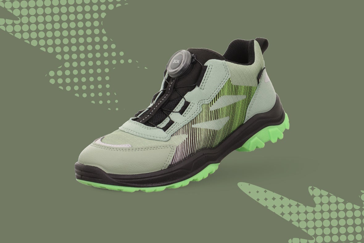 superfit Mädchen, Jungen JUPITER Sneaker low mit BOA® Drehverschluss - Material: Textil - Farbe: Hellgrün