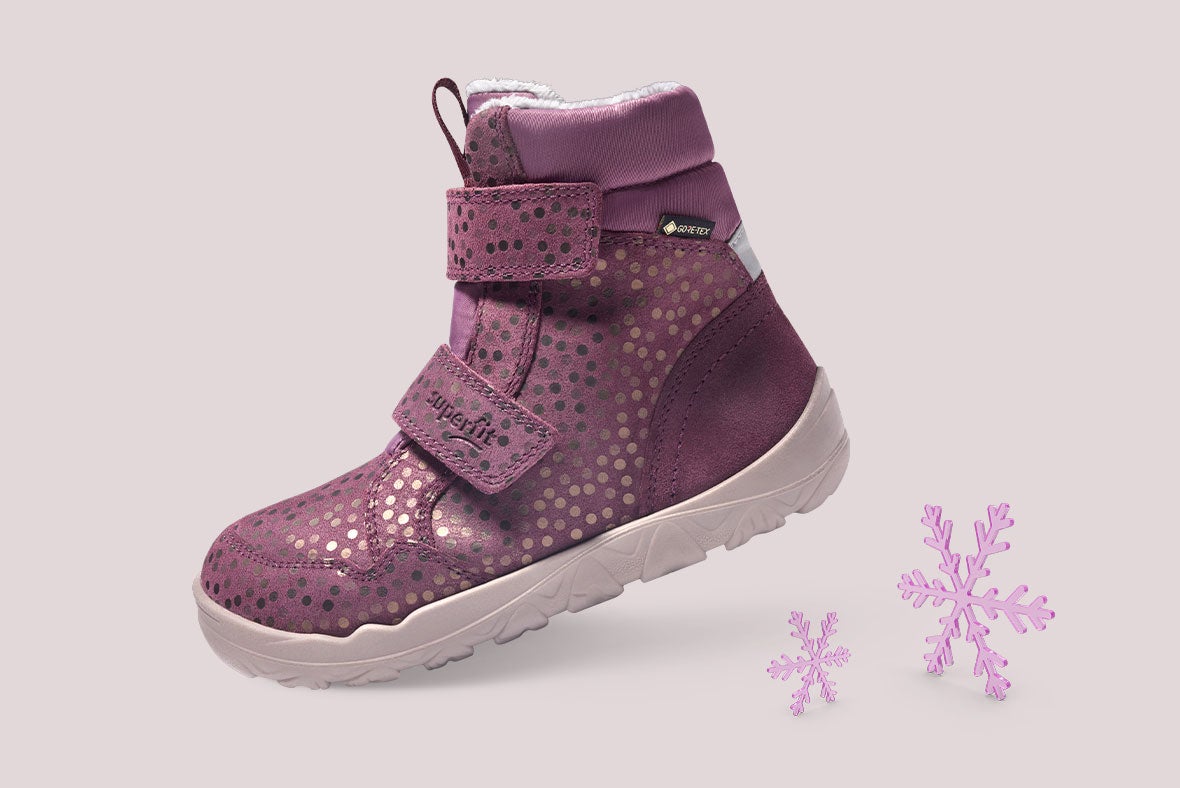 superfit Mädchen WALDERI Boots mit Klettverschluss - Farbe: Rot - Material: Effektleder