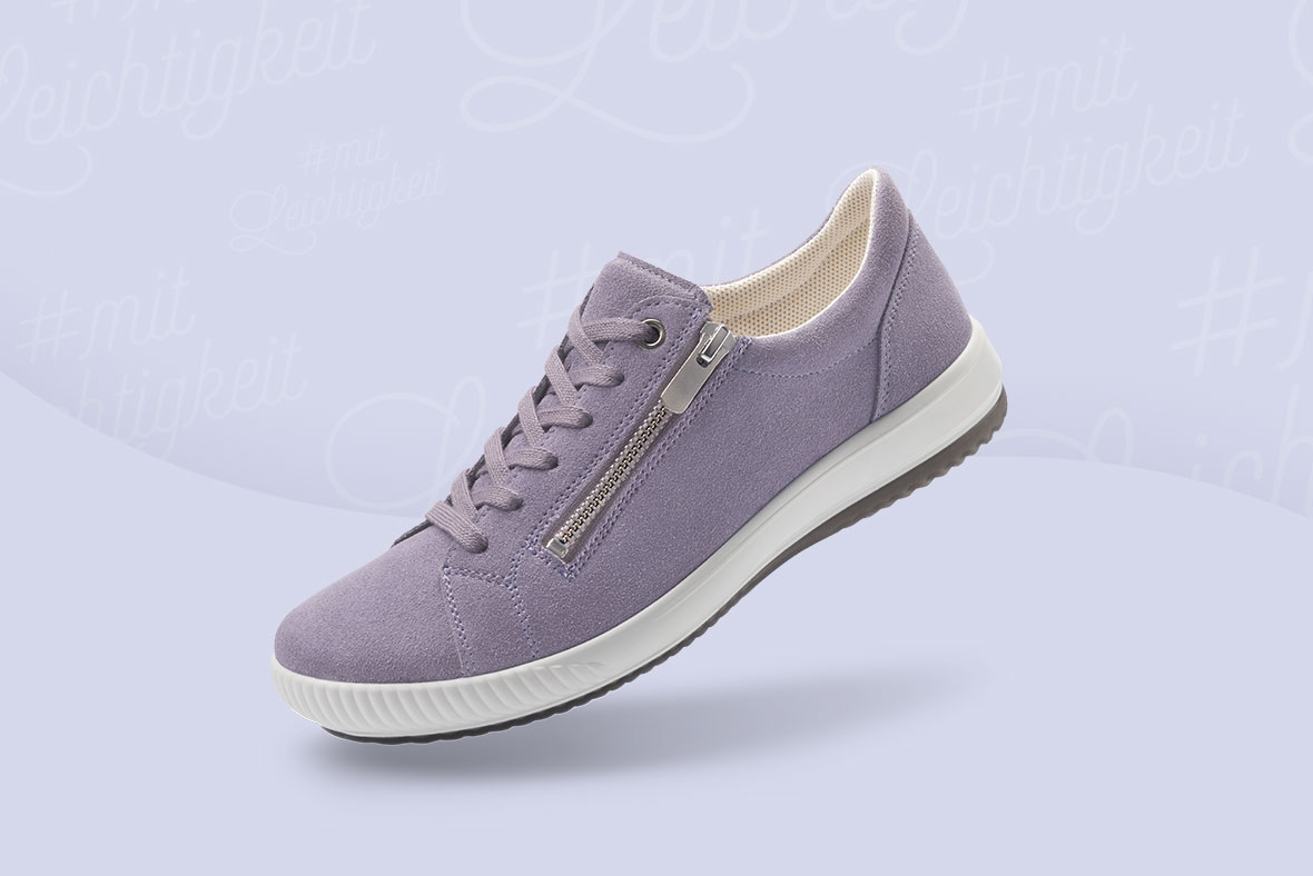 legero TANARO 5.0 Damen Sneaker low mit Reißverschluss - Material: Veloursleder - Farbe: Blau