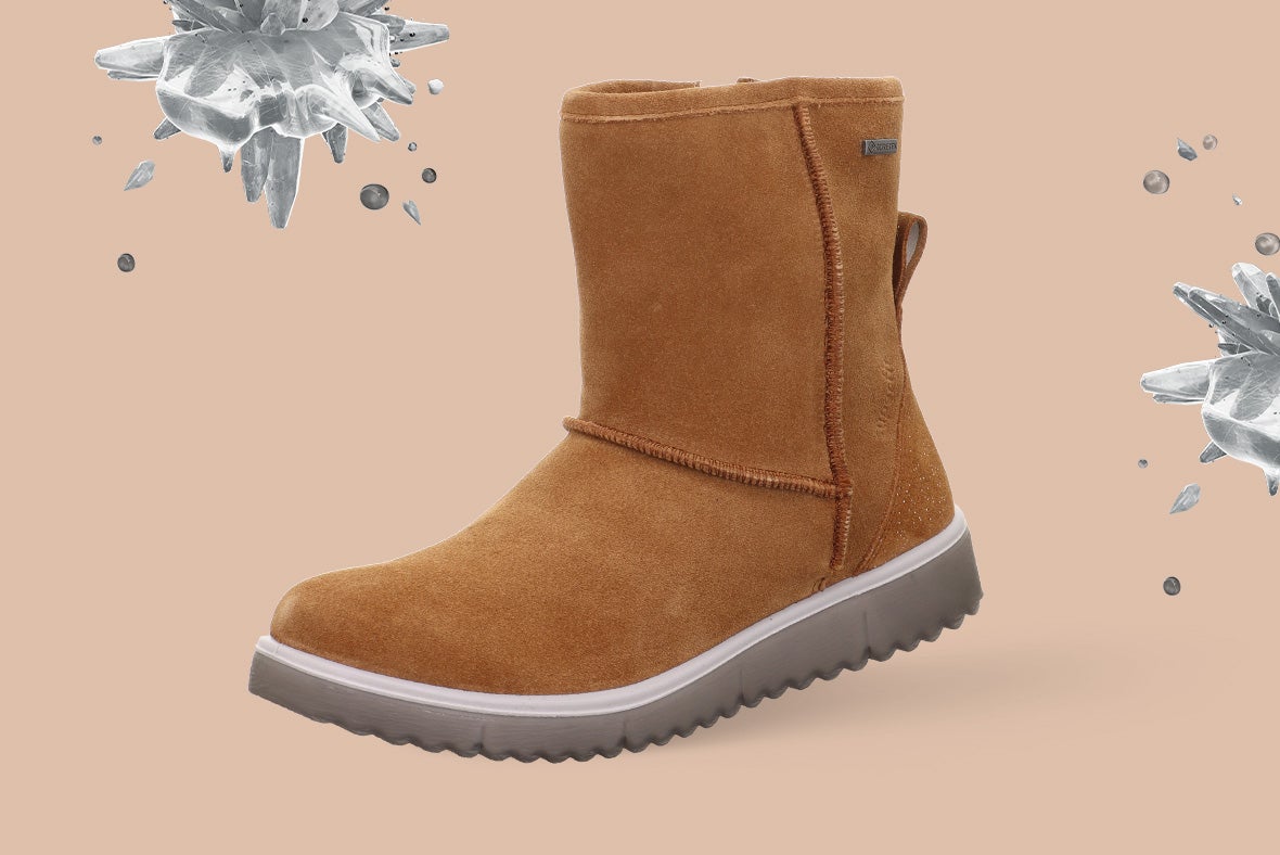superfit Mädchen LORA Stiefel mit Reißverschluss - Material: Veloursleder - Farbe: Braun