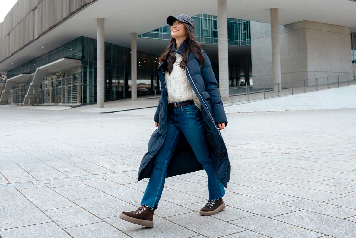 legero Damen WONDER Schnürboots mit Reißverschluss/Schnürung - Farbe: Braun - Material: Veloursleder