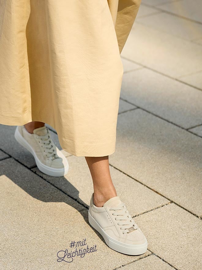 legero Damen LIMA 2.0 Sneaker low mit Schnürung - Farbe: Gelb - Material: Veloursleder