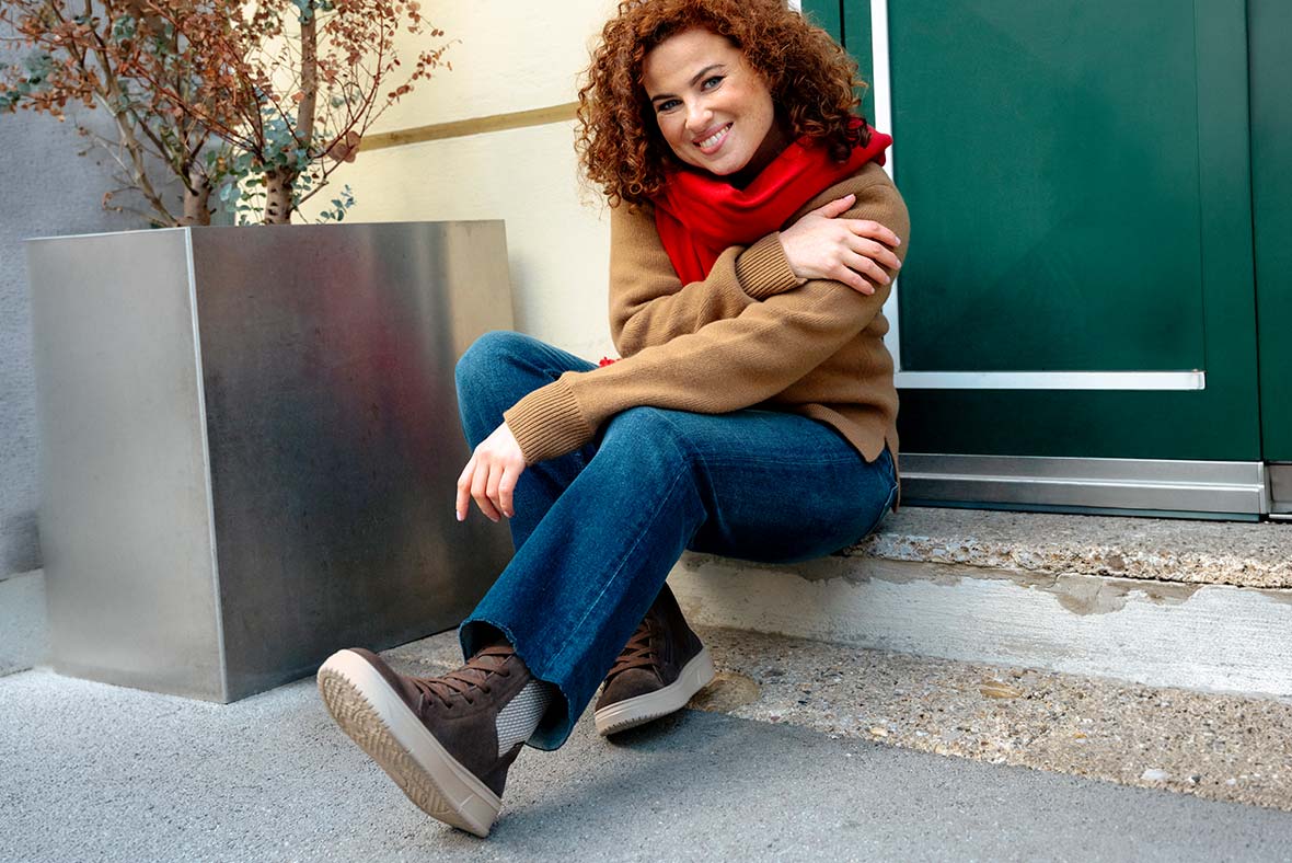 legero Woman REJOISE Lace-up boot with Zip/Lacing - Colour: Brown - Material: Nappa leather