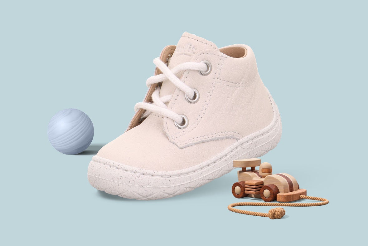 superfit Jungen SATURNUS Sneaker high mit Schnürung - Farbe: Weiß - Material: Nappaleder